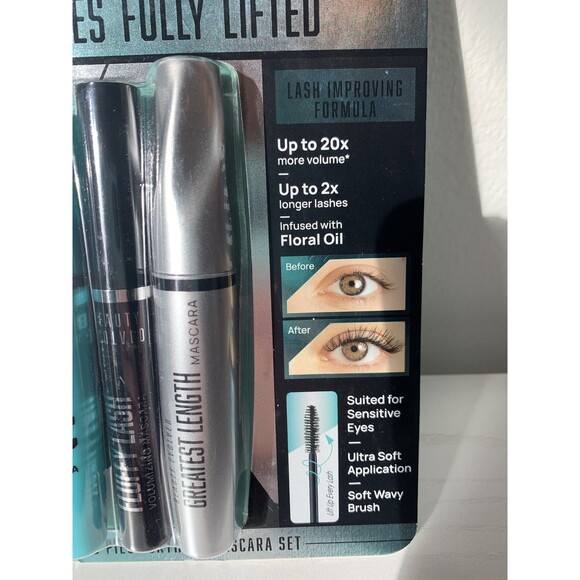 Beauty Evolved Lashes Fully Lifted 3pc Mascara set Lengthening NEW Ultra Black - Picture 4 of 7